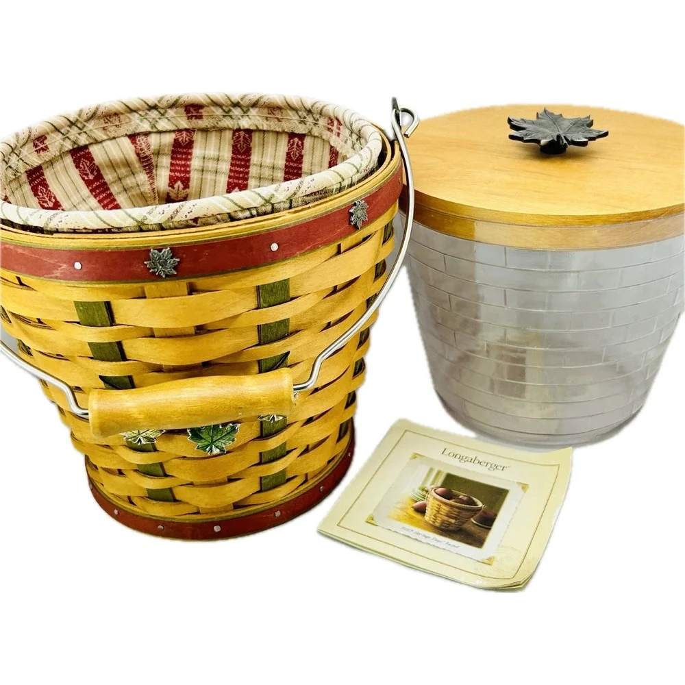 Longaberger Heritage Days Pail Basket 2003 Lid Liner Tie-On Protector Flyer‎